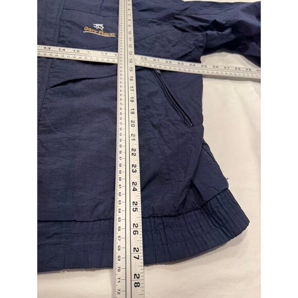 Gary Player Black Knight Men's Golf Windbreaker Jacket Size L Blue Multi Pocket - Picture 6 of 12
